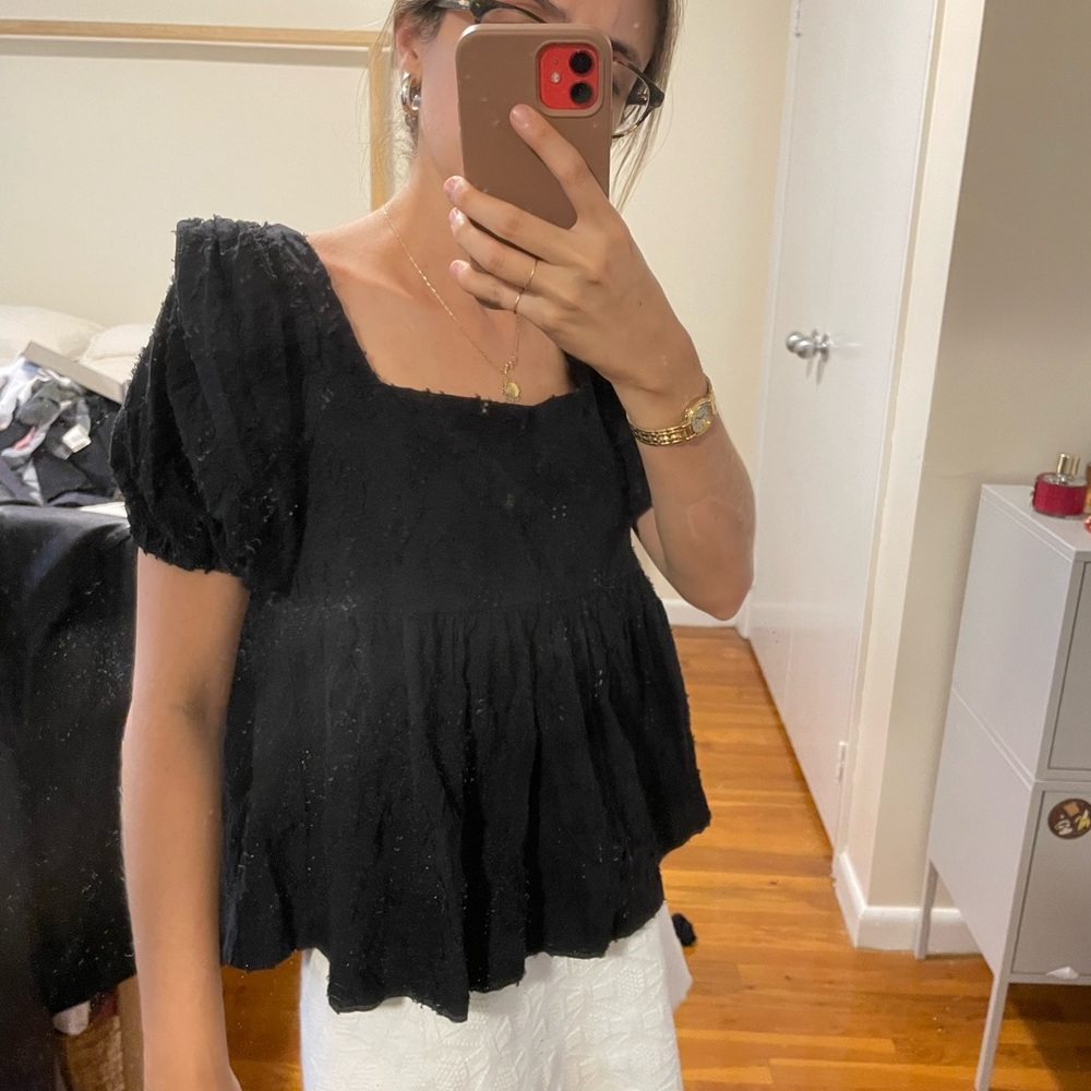 Anthropologie Maeve Puff Sleeve Top